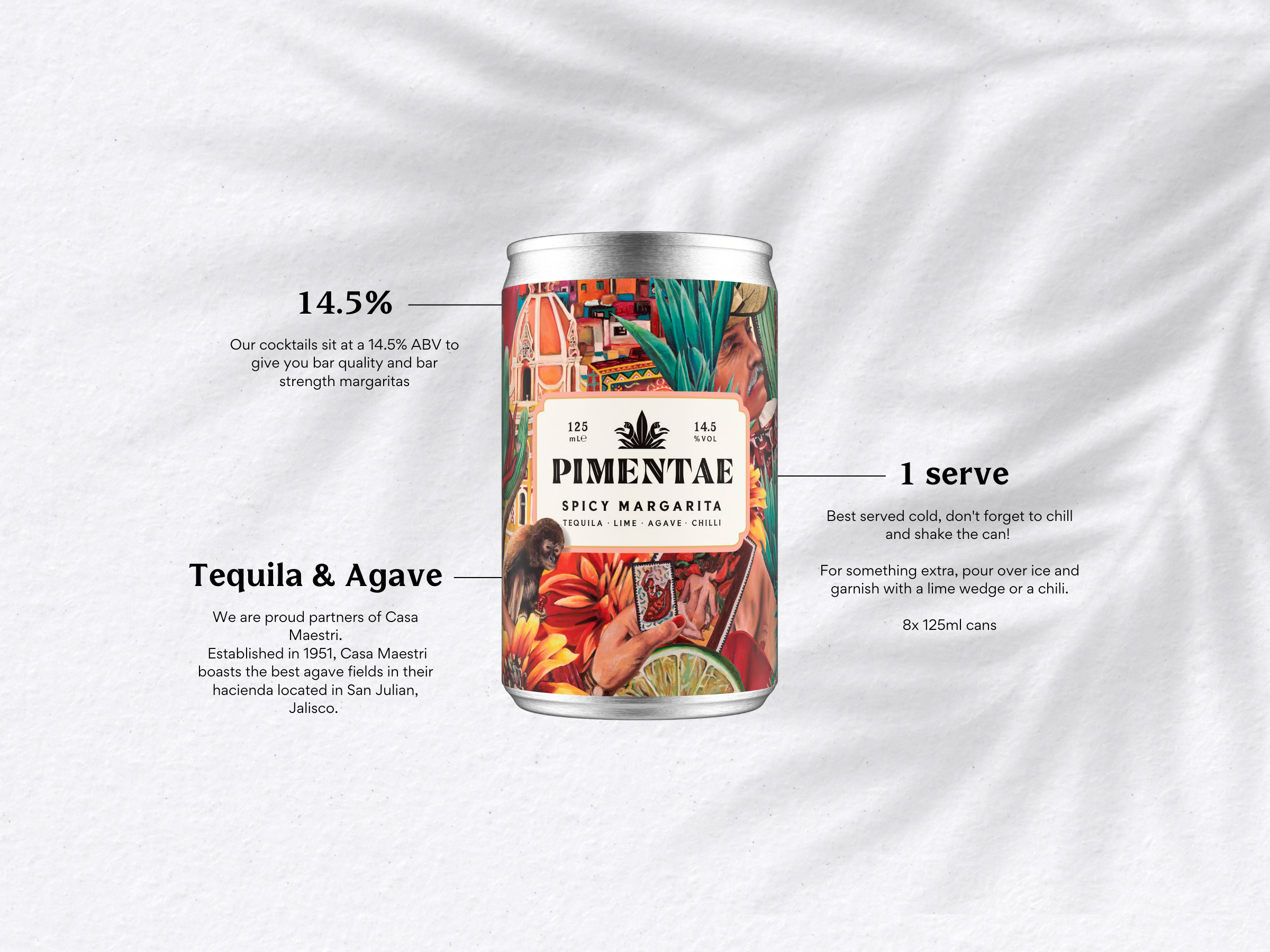 Spicy Margarita Cans (125ml x8)