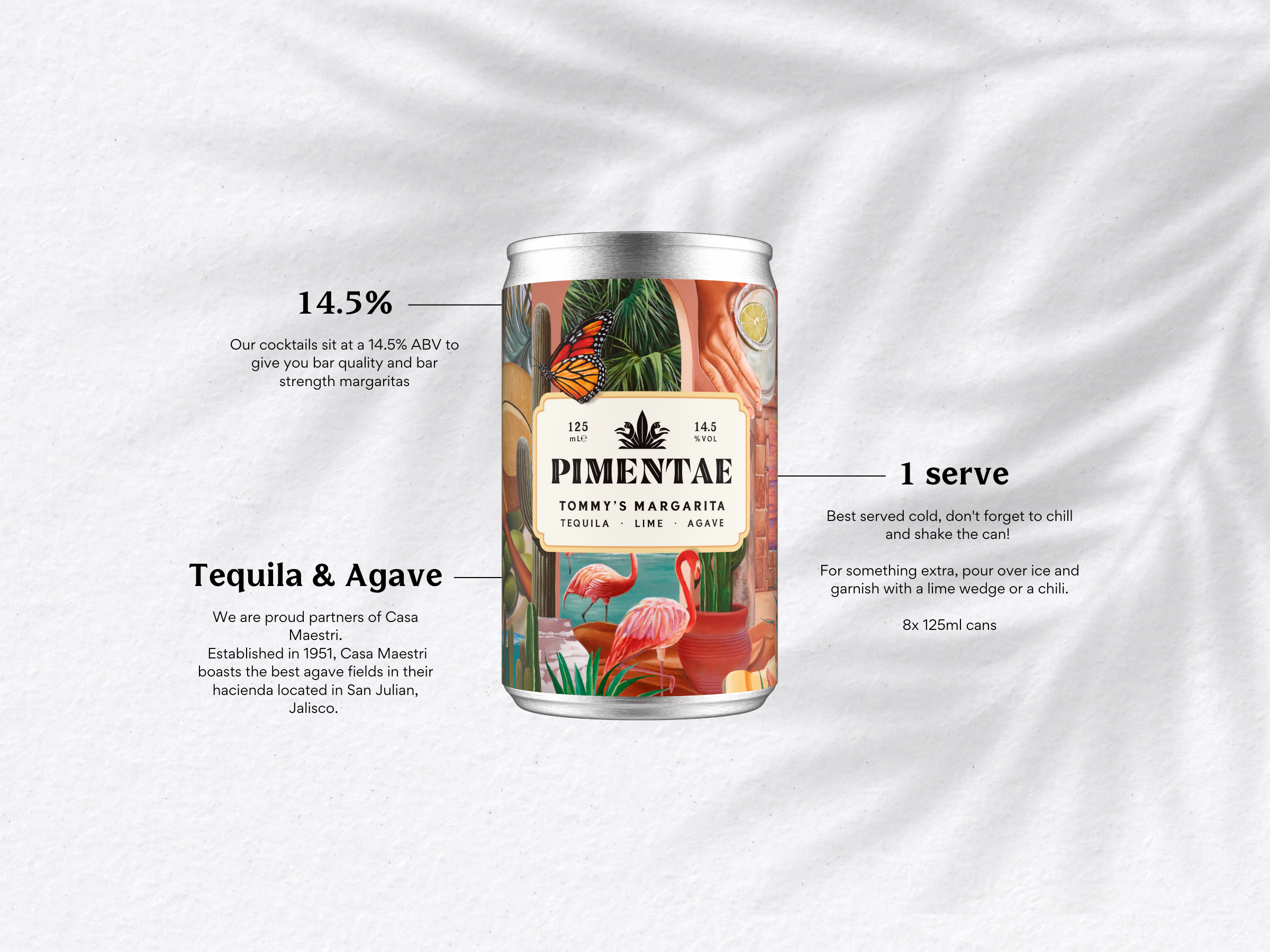 Tommy's Margarita Cans (125ml x8)